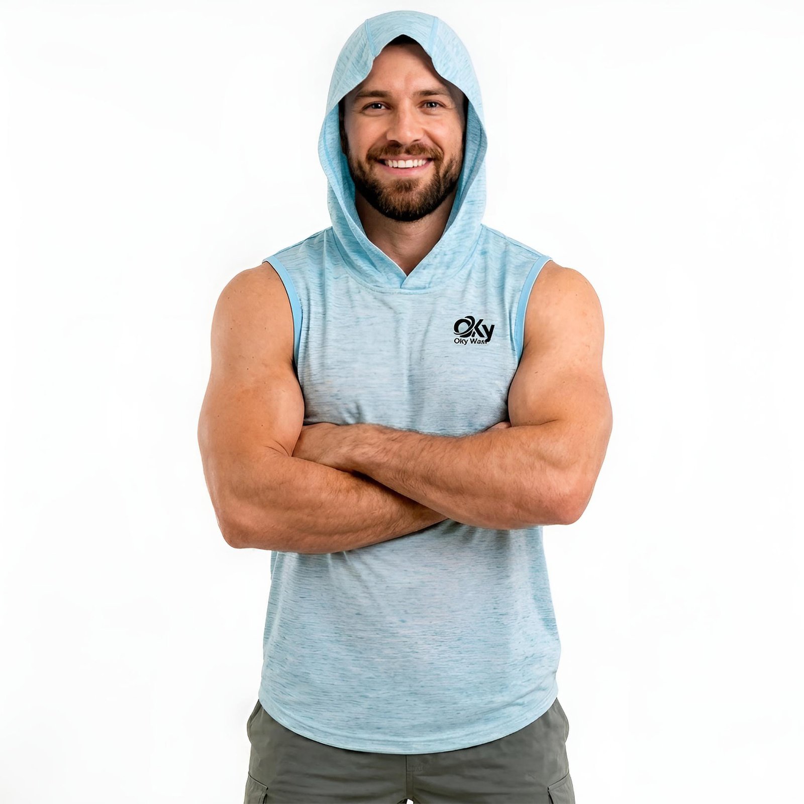 Capucha Azul jaspe - Imagen 2